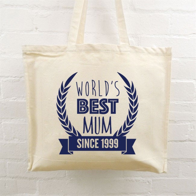 Personalised Tote Bag - World&#39;s Best Mum - Able Labels